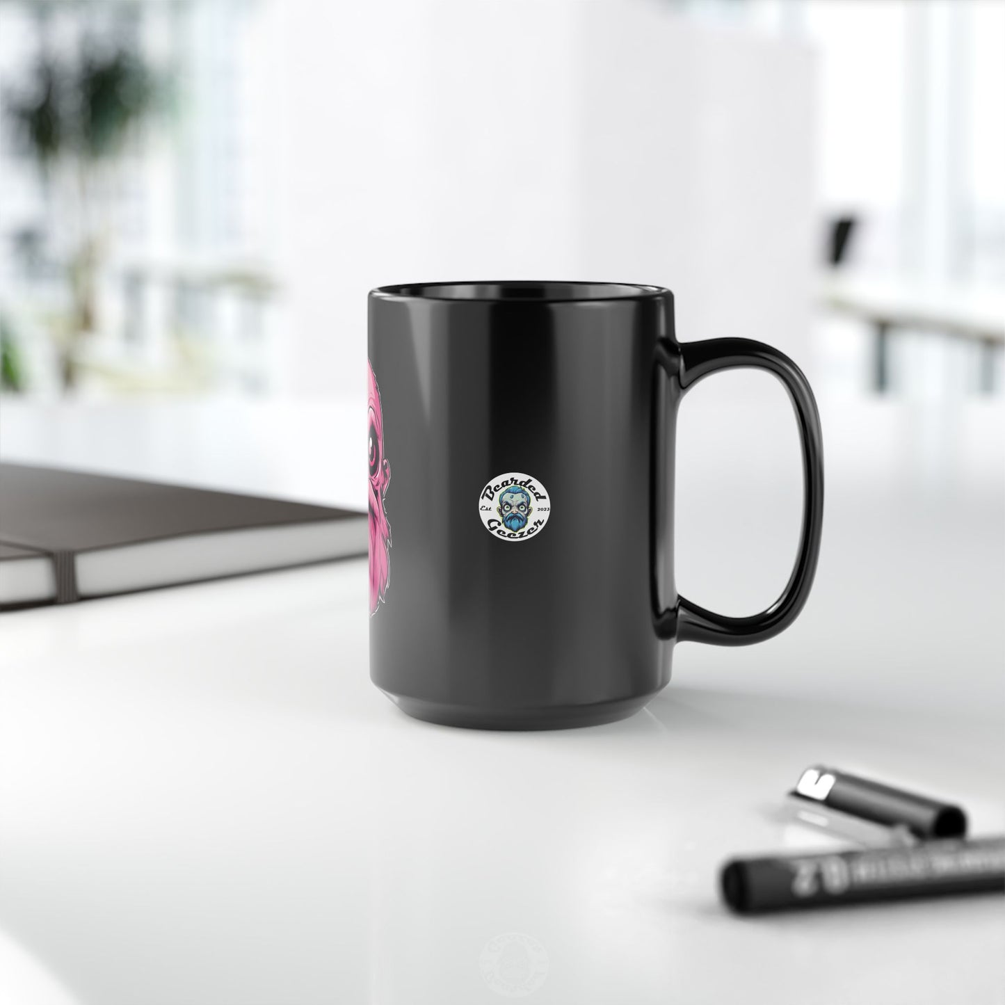 Pink Geezer - Black Mug, 15oz