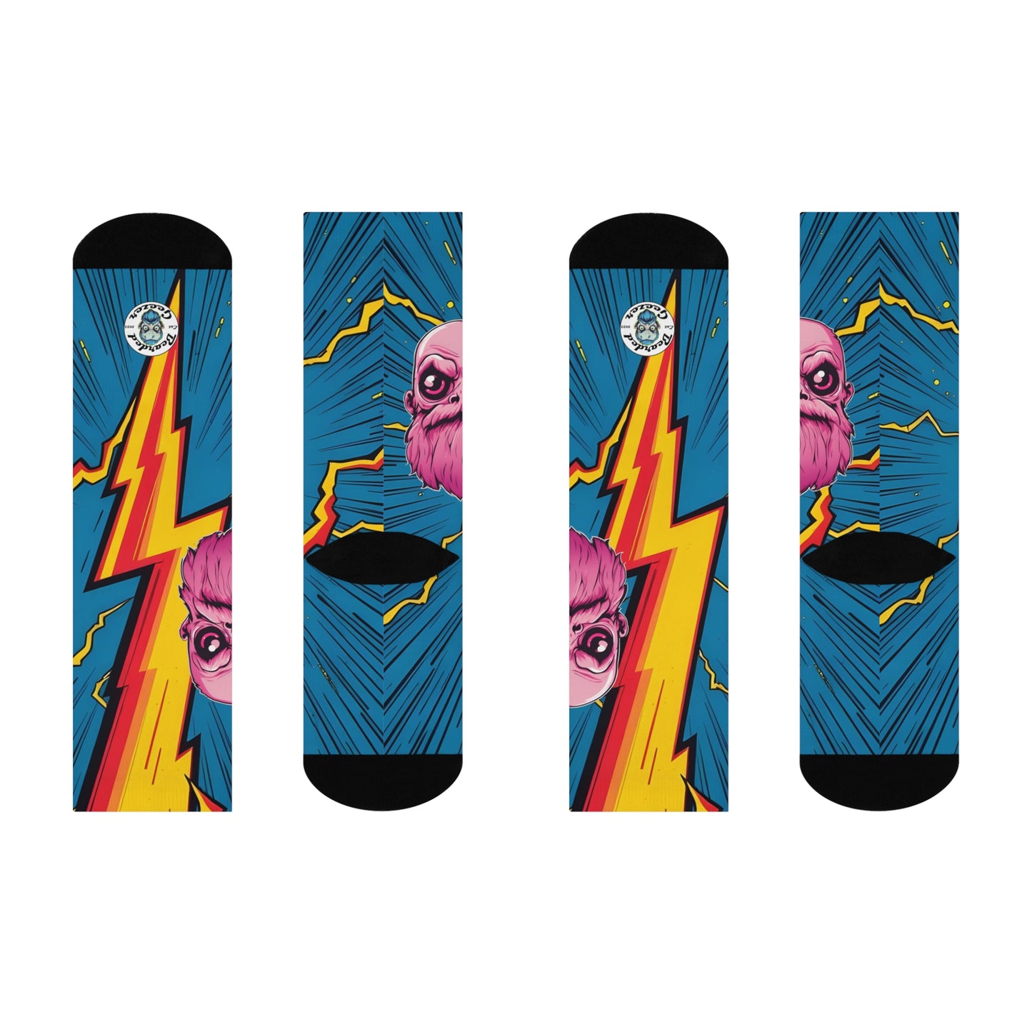 Pink Geezer - Cushioned Crew Socks